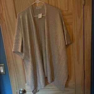 Poof! Beige Women's Poncho